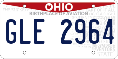 OH license plate GLE2964