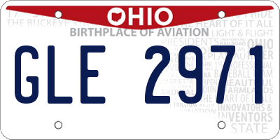 OH license plate GLE2971