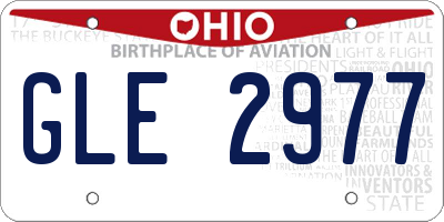 OH license plate GLE2977