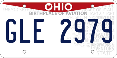 OH license plate GLE2979