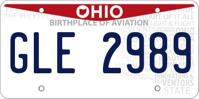OH license plate GLE2989