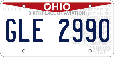 OH license plate GLE2990