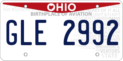 OH license plate GLE2992