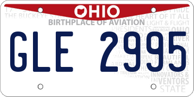 OH license plate GLE2995