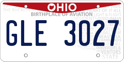 OH license plate GLE3027