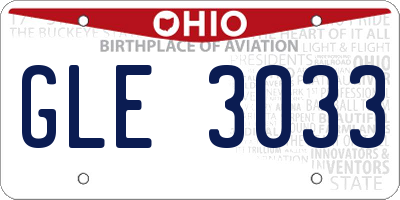OH license plate GLE3033
