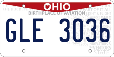 OH license plate GLE3036