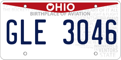 OH license plate GLE3046