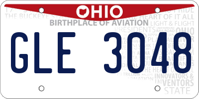 OH license plate GLE3048