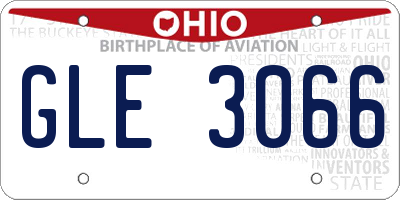 OH license plate GLE3066