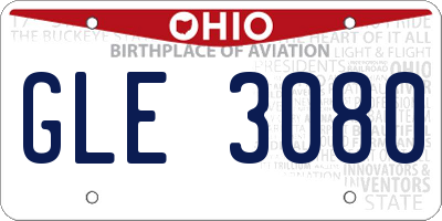 OH license plate GLE3080
