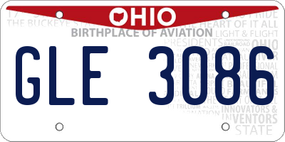 OH license plate GLE3086