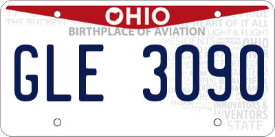 OH license plate GLE3090