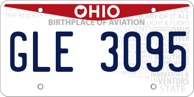 OH license plate GLE3095
