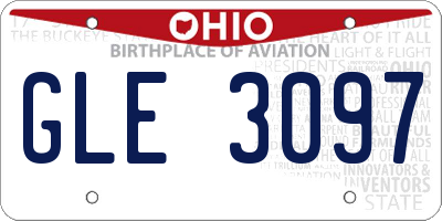 OH license plate GLE3097
