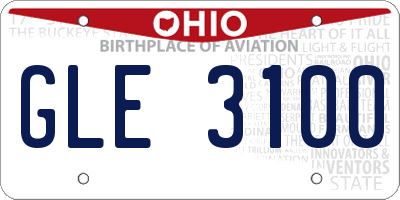 OH license plate GLE3100