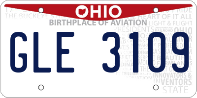 OH license plate GLE3109