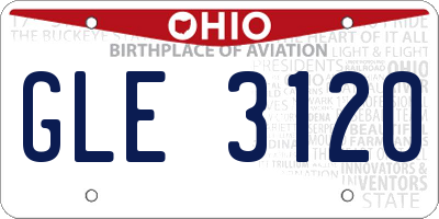 OH license plate GLE3120