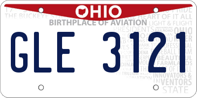 OH license plate GLE3121
