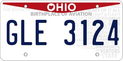 OH license plate GLE3124
