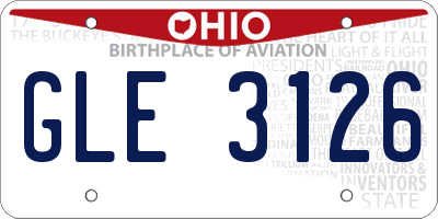 OH license plate GLE3126