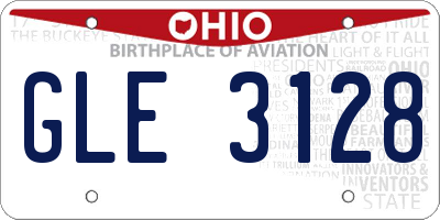OH license plate GLE3128