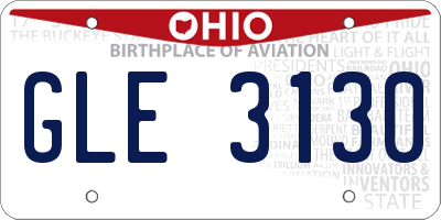 OH license plate GLE3130
