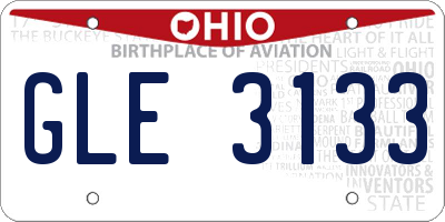 OH license plate GLE3133