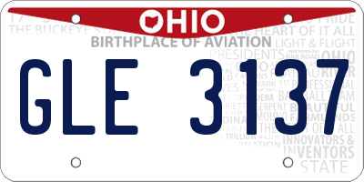 OH license plate GLE3137