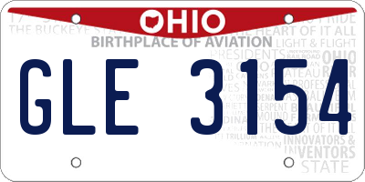OH license plate GLE3154
