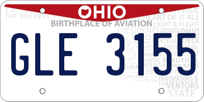 OH license plate GLE3155