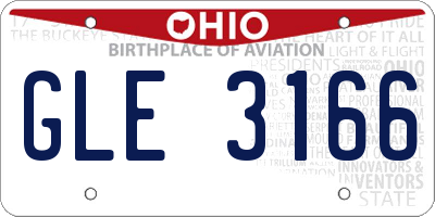 OH license plate GLE3166