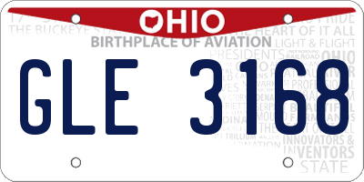 OH license plate GLE3168
