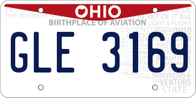 OH license plate GLE3169