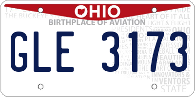 OH license plate GLE3173