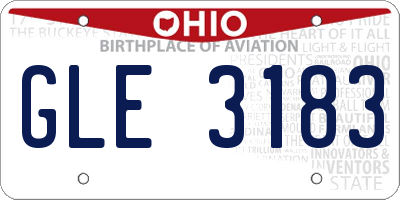 OH license plate GLE3183