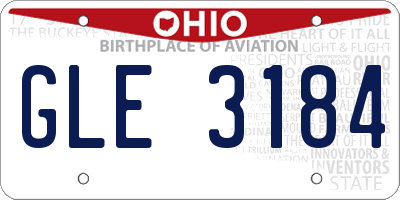 OH license plate GLE3184