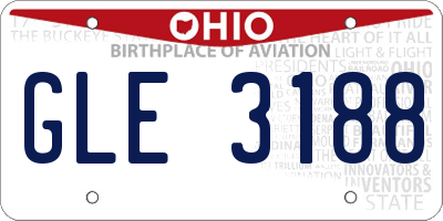 OH license plate GLE3188