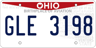 OH license plate GLE3198
