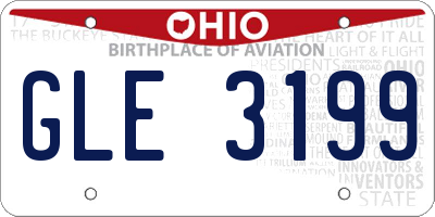 OH license plate GLE3199