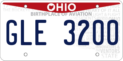 OH license plate GLE3200