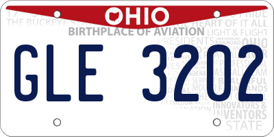 OH license plate GLE3202