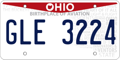 OH license plate GLE3224
