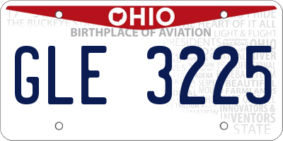 OH license plate GLE3225