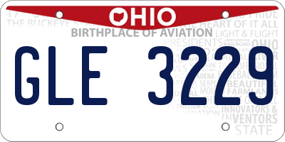 OH license plate GLE3229