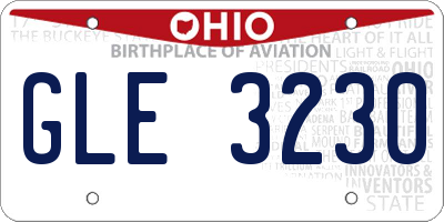 OH license plate GLE3230