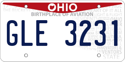 OH license plate GLE3231
