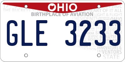 OH license plate GLE3233