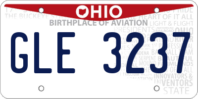 OH license plate GLE3237