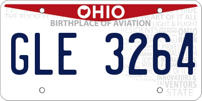 OH license plate GLE3264